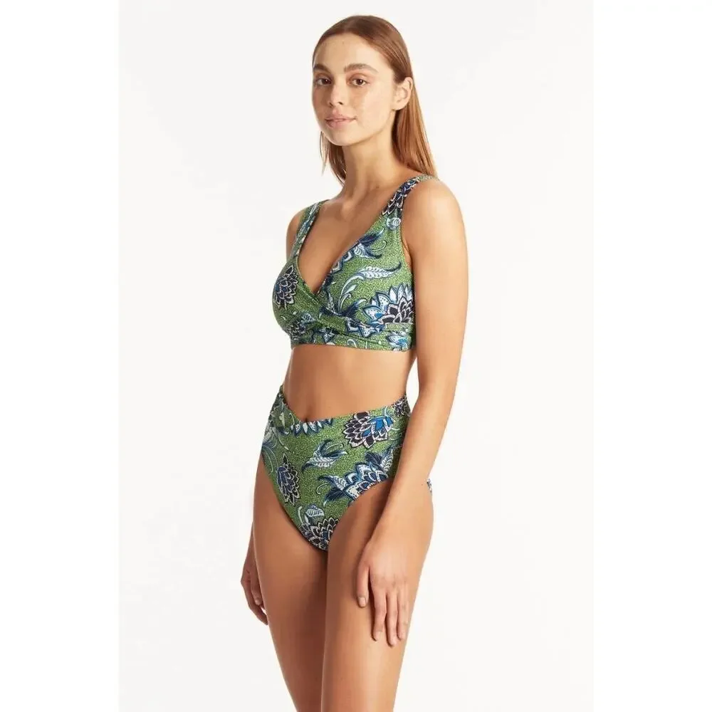 Sea Level Swim Australia Pilgrim High Waisted Bikini Bottom Size US 4 NWT